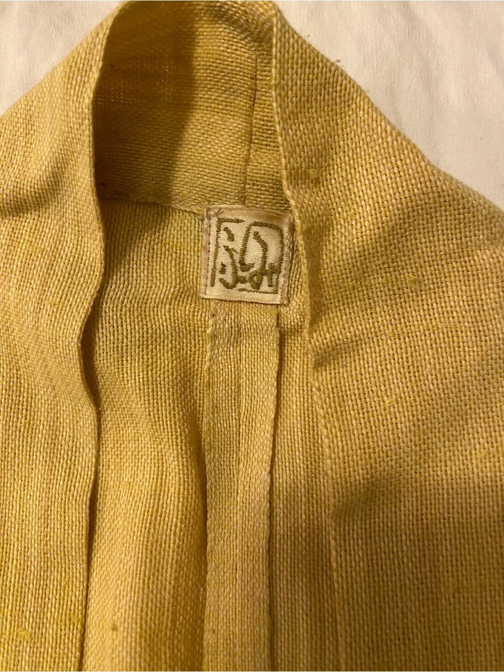 Vintage Fall Lightweight Mustard Yellow Kimono Jacket - Picture 5 of 5